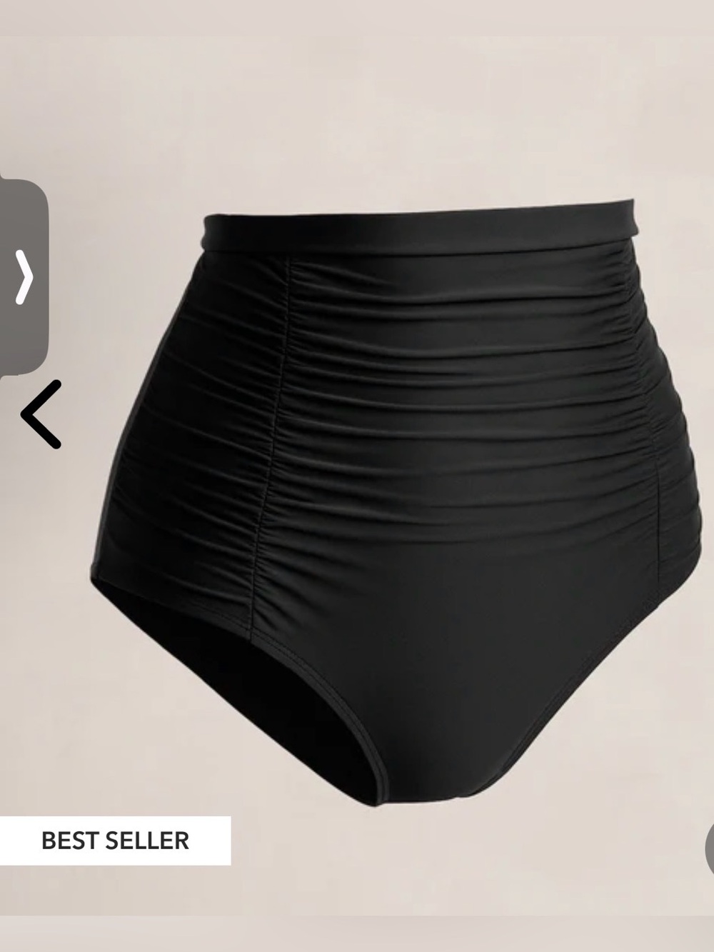 Shapermint Essentials High-Waisted Control Bikini Bottom - BLACK - Picture 4 of 4